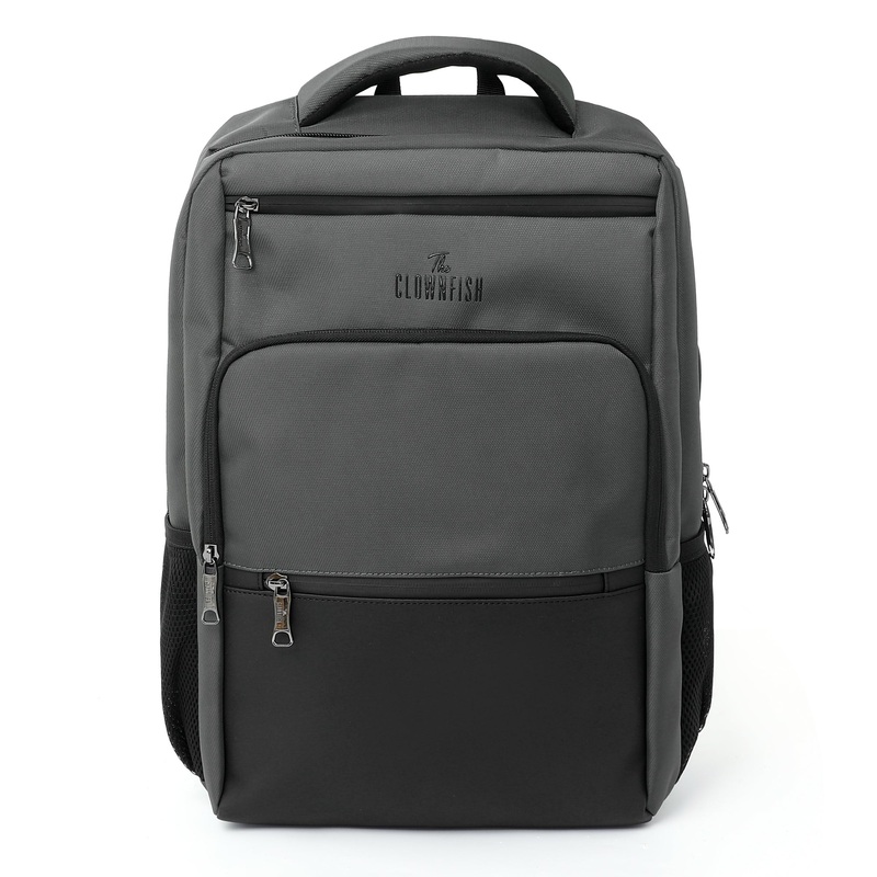 The Clownfish Waypoint Series Laptop Bag | USB & DC Port | 25L Capacity | Grey