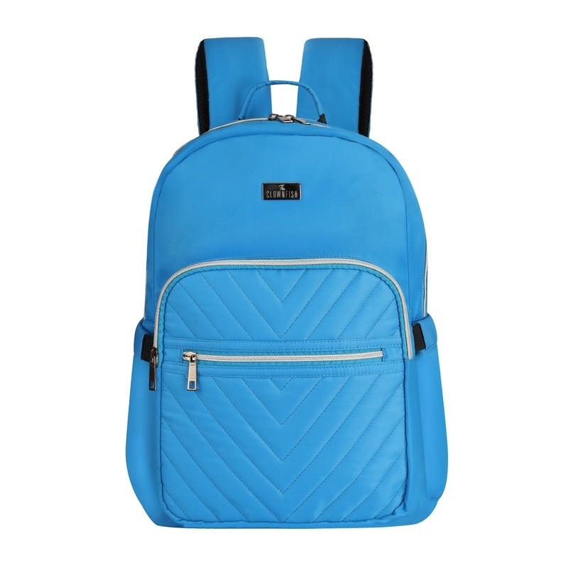 THE CLOWNFISH Women's Laptop Backpack - Stylish, Durable & Spacious | Adjustable Straps | 19L Capacity | Sky Blue