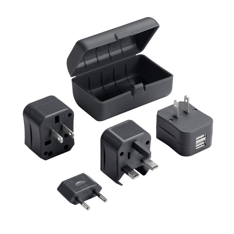 Adapter Plug Kit with 2.1A Dual USB Charger