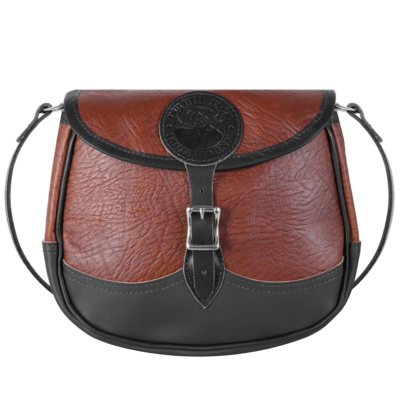 Bison Leather Shell Purse, Large