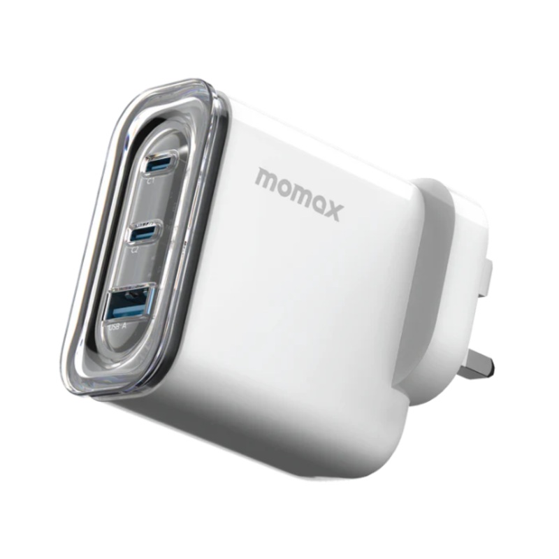 Momax 1-Charger Flow+ | PD 80W GaN Wall Charger (3 Ports)