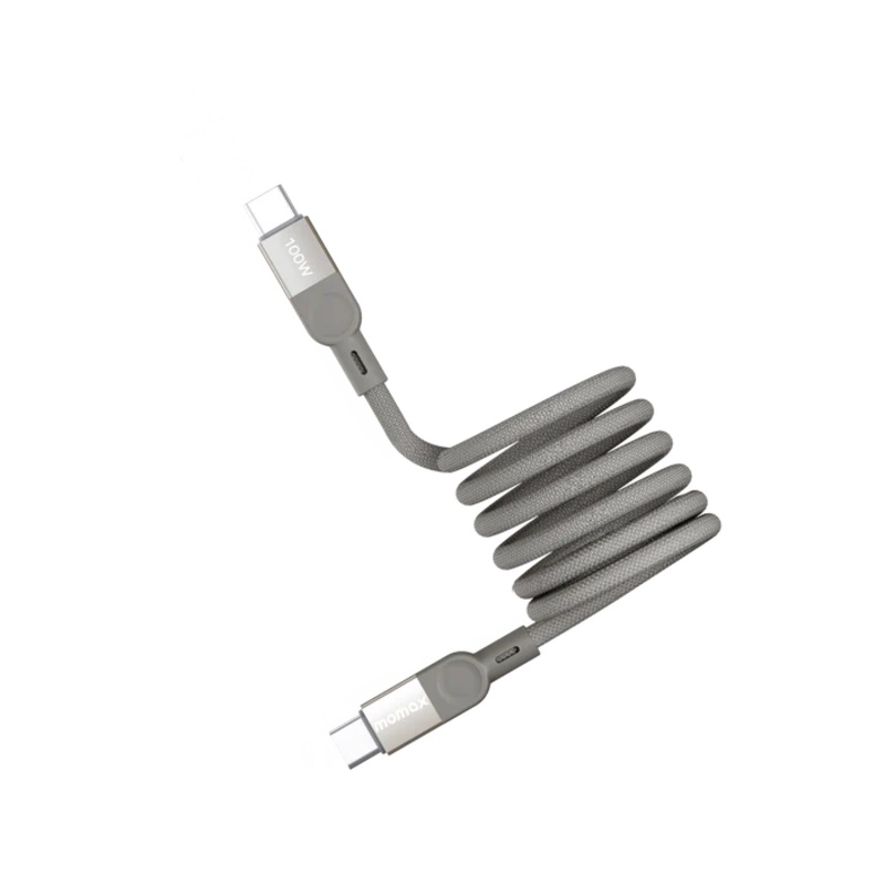 Momax Mag.Link | Magnetic USB-C to USB-C Cable 100W 1m - Titanium
