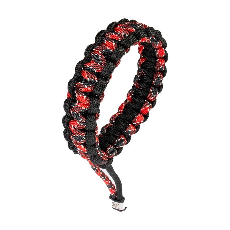 The Meniacc Survivalist Bead Pulley Bracelet -  Black & Deadpool