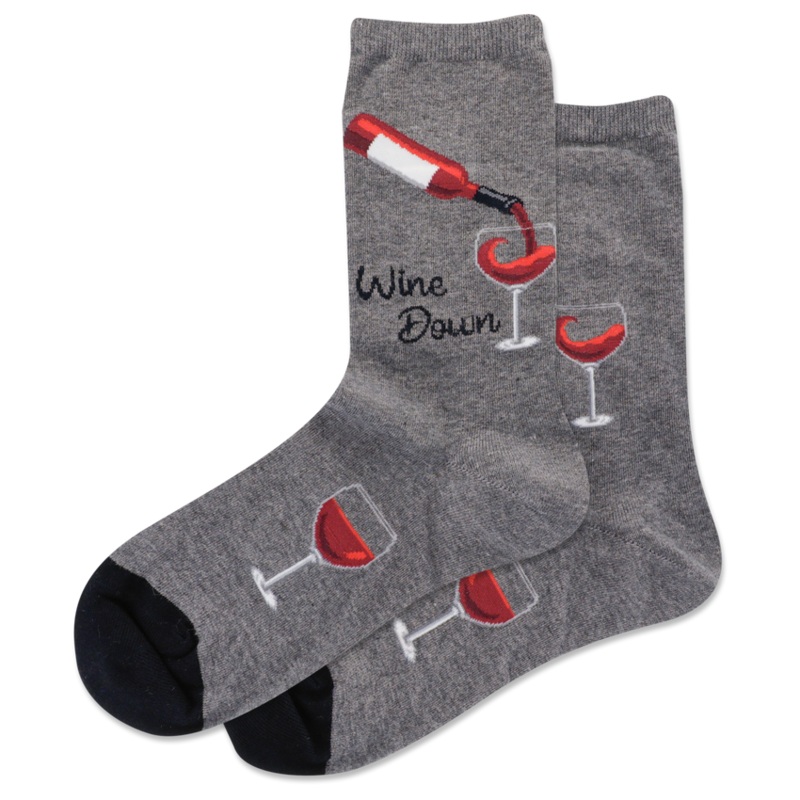 WOMEN'S WINE DOWN CREW SOCKS