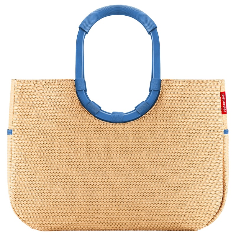 reisenthel shopping loopshopper L - Einkaufstasche mit Bgel 46 cm (frame raffia blue)