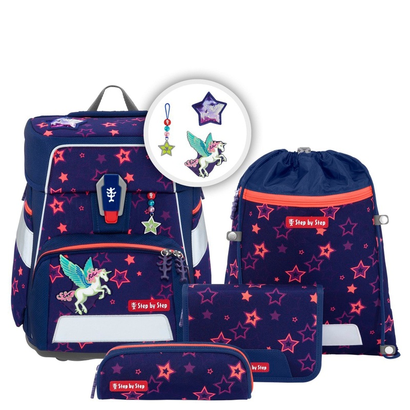Step by Step Space Shine - Schulranzen Set 5tlg. (Pegasus Night Nuala)