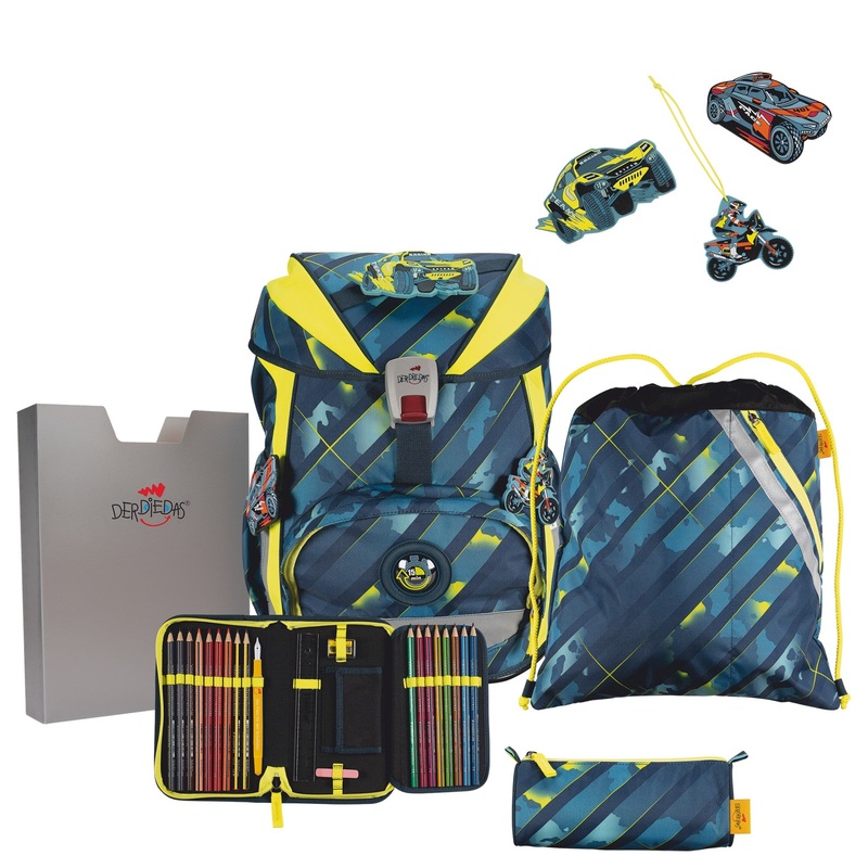 DerDieDas ErgoFlex - Schulranzen Set 5tlg. 800g (Speed Challenge)