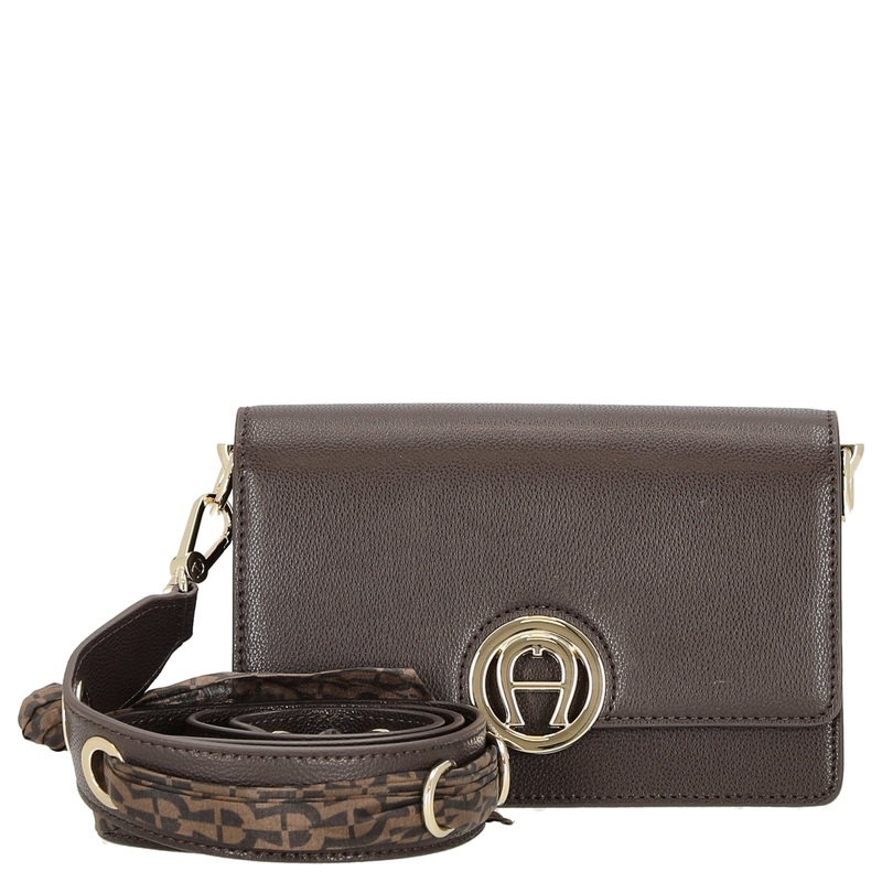 Aigner Livia - Umhngetasche + Tuch 20 cm S (espresso brown)