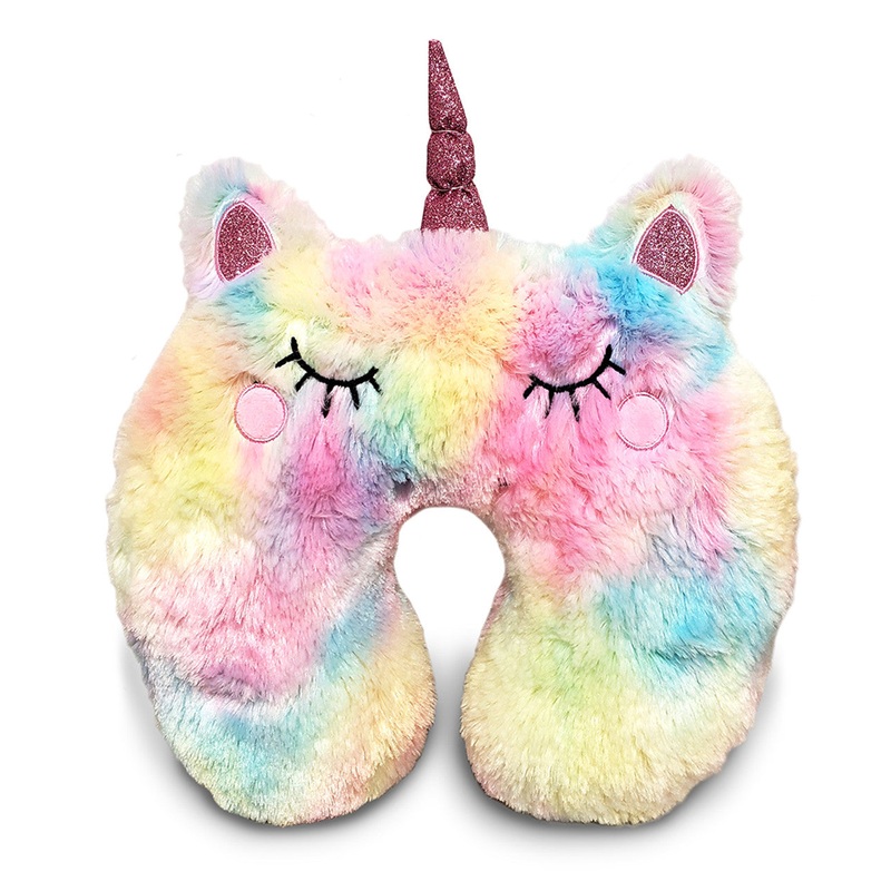 Furry Unicorn Travel Neck Pillow