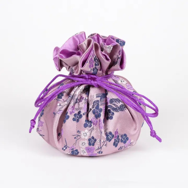 Jewelry Bag - Cherry Blossom Brocade Mauve
