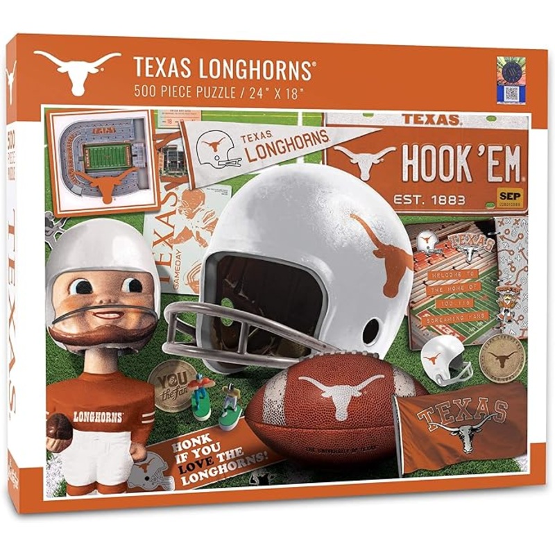 Retro Series College Puzzle-Texas Longhorn : 500 piece