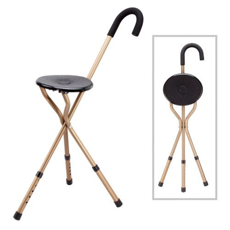 Tri-Leg Adjustable Seat Cane