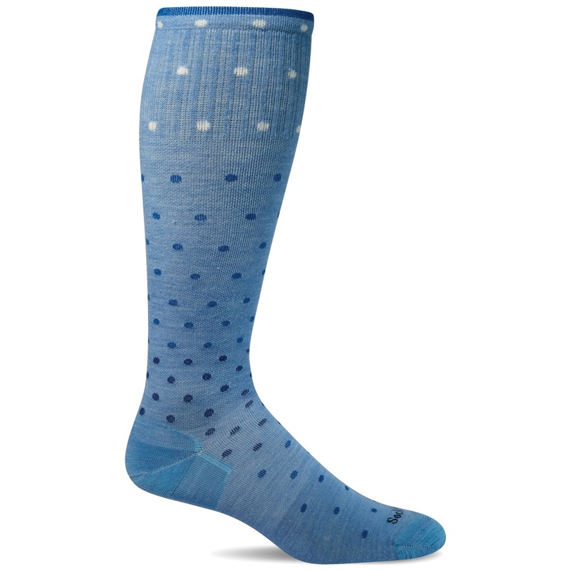Wmn On the Spot Compression Sock -Cornflower M/L