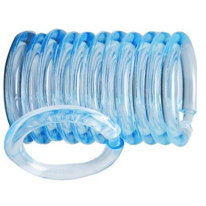 Homebasix 12/Pack Sd-Oring-C3L Ring Shower Curtain Clear 12Pc