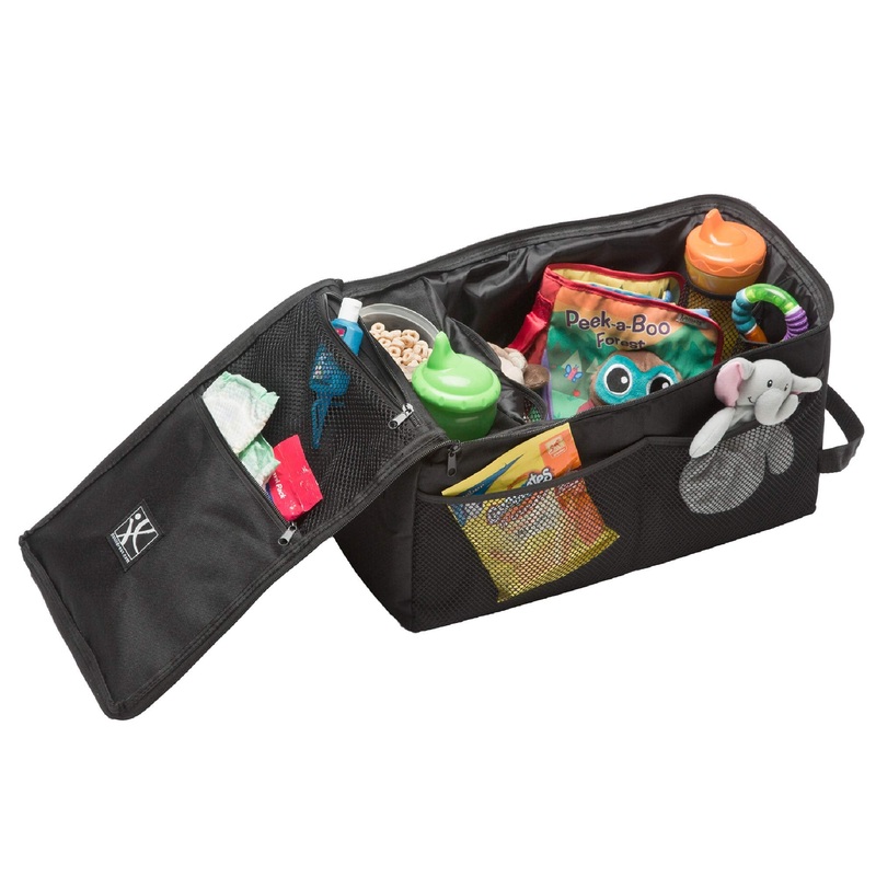 J.L Childress Backseat Butler Car Organizer, Storage for Kids Drinks, Snacks, Bottles, and Toys. Includes 2 Cupholders and 10 Side Pockets, Portable and Easy to Clean