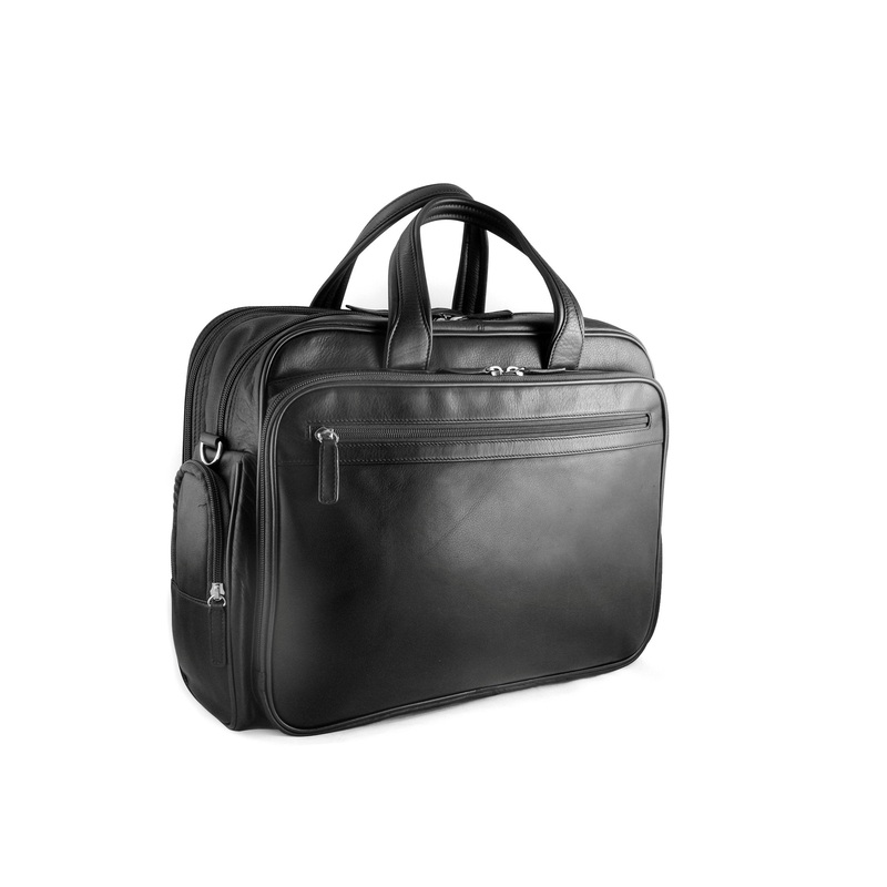 Osgoode Marley Leather Collection Multi Zip Brief