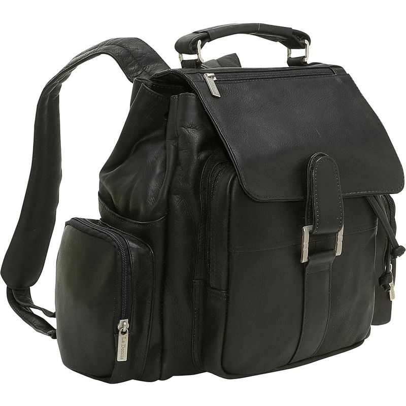 Ledonne Leather Classic Multi Pocket Backpack