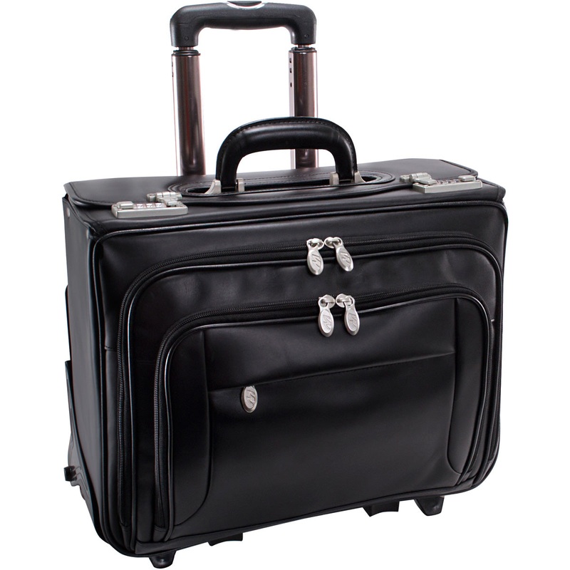 Mcklein R Series Sheridan Leather 17In Wheeled Catalog Case