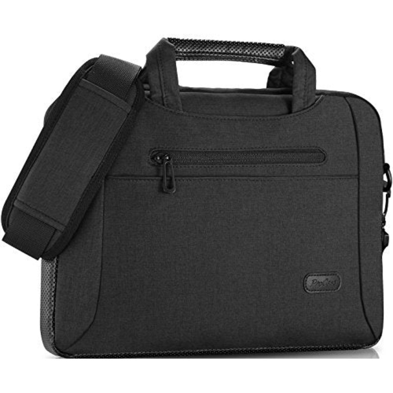 ProCase 14-15.6 Inch Laptop Bag Messenger Shoulder Bag Briefcase Sleeve Case for 15" Macbook Pro, 14 15 15.6 Inch Laptop Ultrabook Notebook MacBook Chromebook Computer -Black