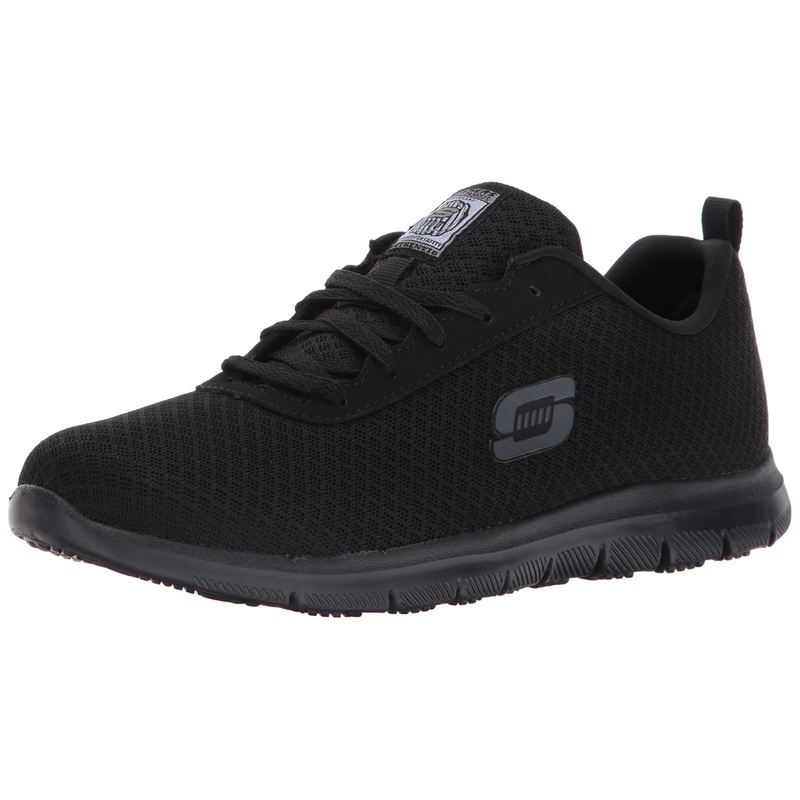 Skechers for Work Women's Ghenter Bronaugh Work and Food Service Shoe,BLACK, 6.5W US