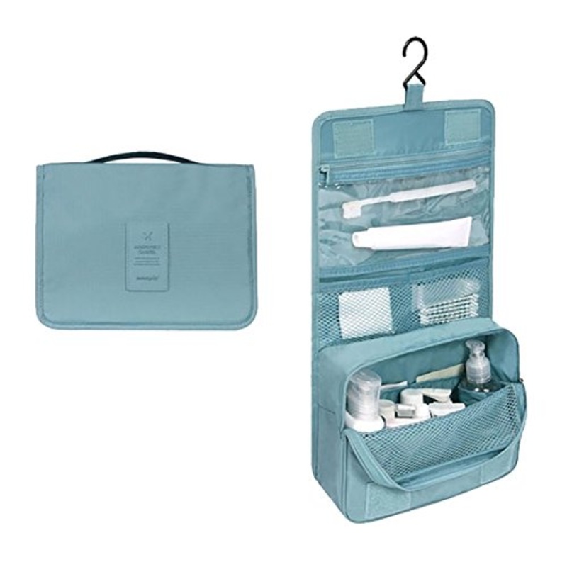 Vigourtrader Women Hanging Cosmetic Bag Traveling Toiletry Bag Makeup Organizer Men Shaving Kit