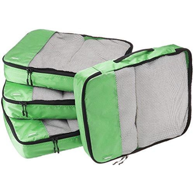 Amazonbasics 4-Piece Packing Cube Set - Large, Green