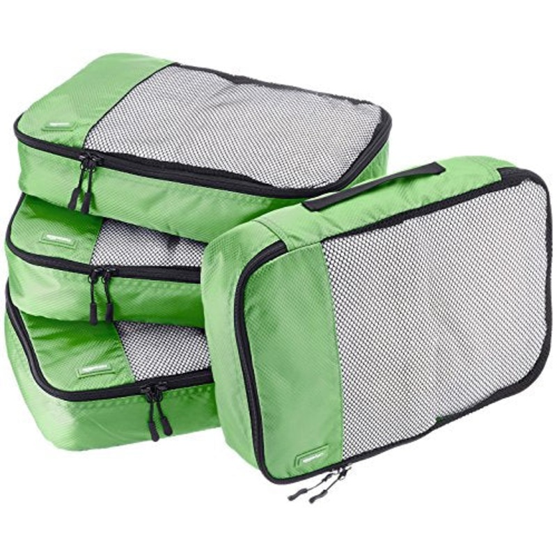 Amazonbasics 4-Piece Packing Cube Set - Medium, Green