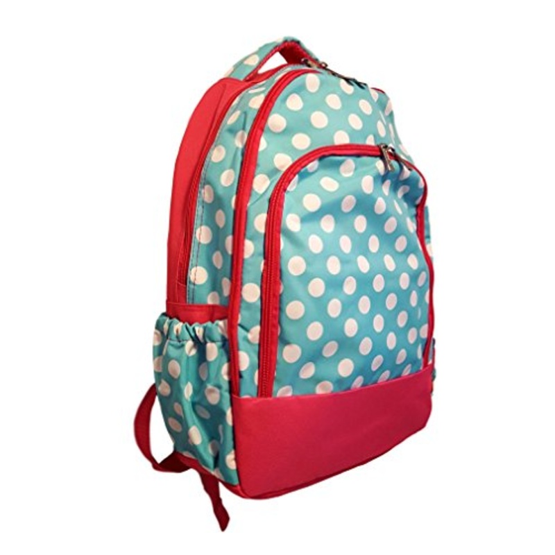 Aqua Polka Dot Back To School Backpack