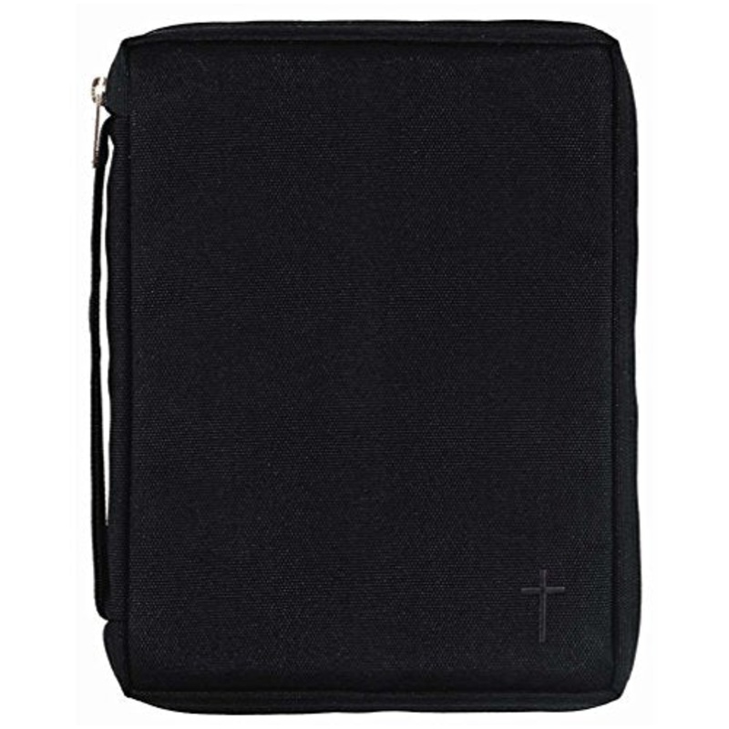 Black Cross 7 X 9.5 Inch Reinforced Polyester Bible Cover Case With Handle