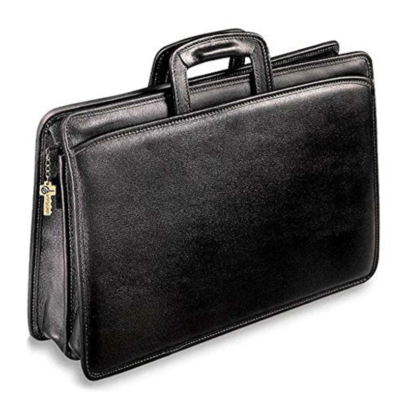 Jack Georges University Collection Double Gusset Portfolio, Black