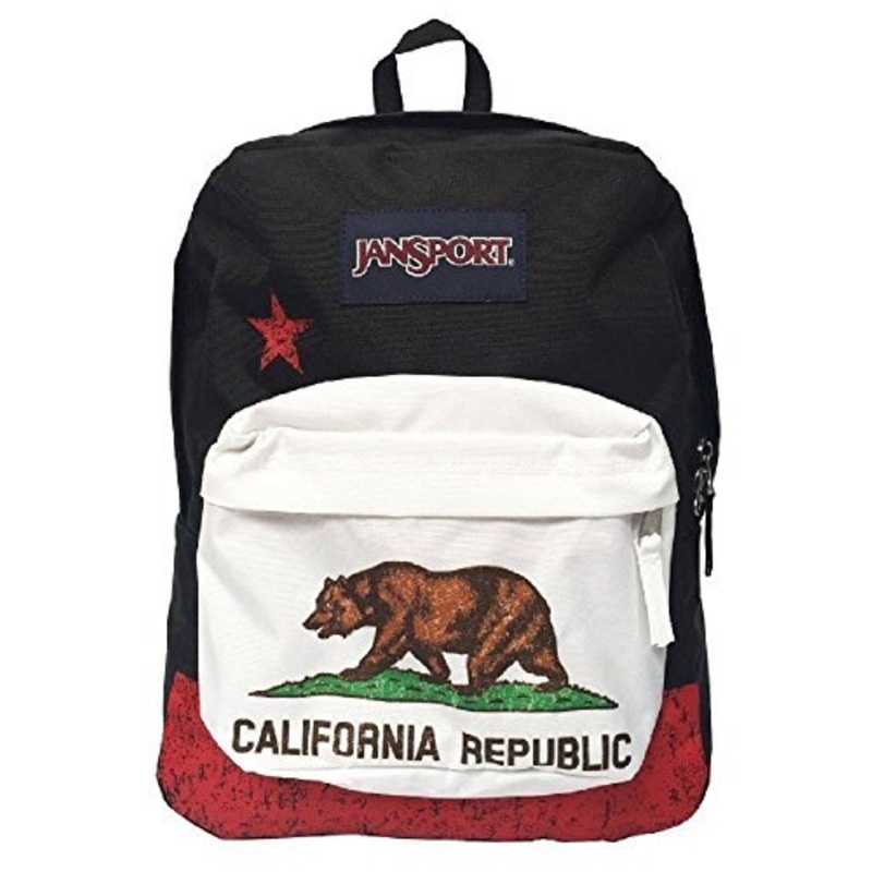 Jansport Superbreak Boys School Backpack B1022: Red New California Republic
