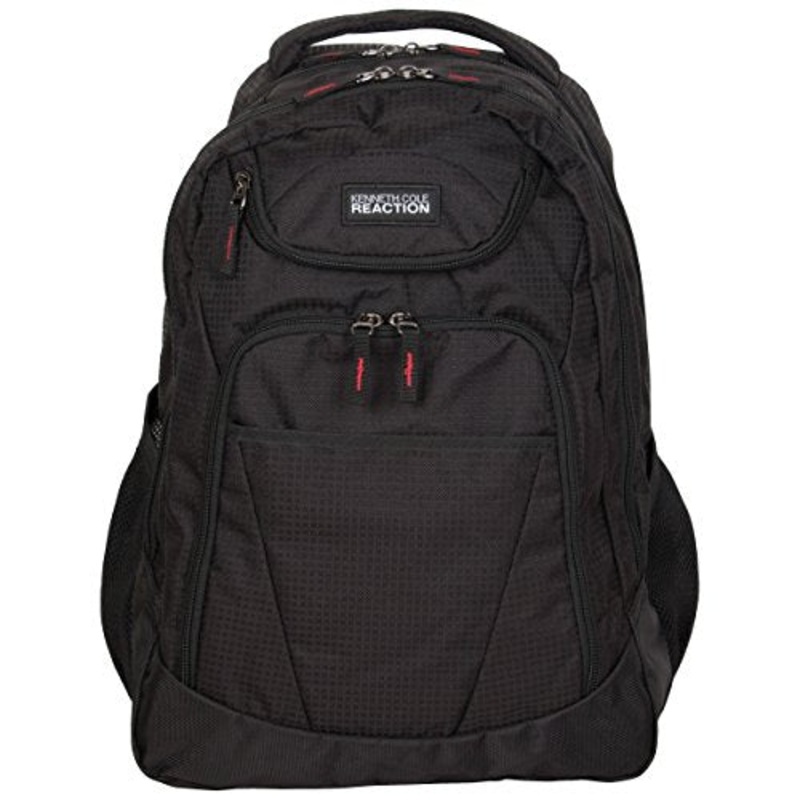 Kenneth Cole Reaction 1680D Polyester And Shadow Ripstop Double Gusset 17 Computer Backpack,