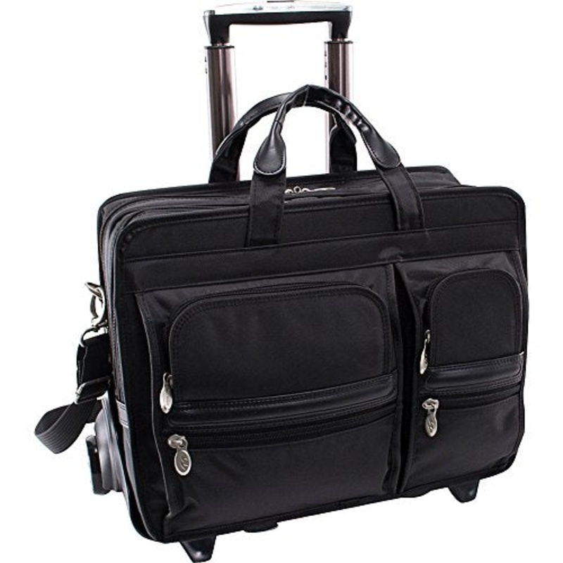 Mckleinusa Clinton 58445 Black 17 Detachable-Wheeled Laptop Case