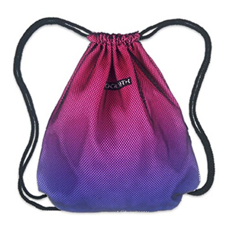 Sport Drawstring Backpack Travel Storage String Bag Gradient Mesh Cinch Bag