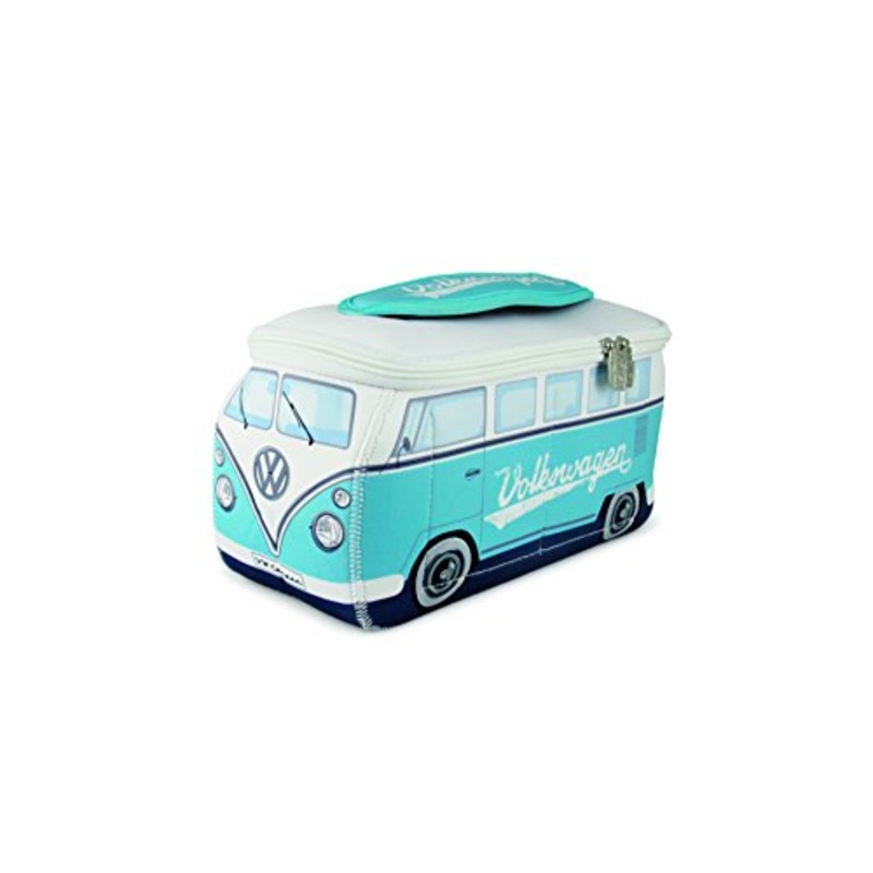 Vw Collection By Brisa Vw T1 Bus 3D Neoprene Universal Bag, Turquoise/White