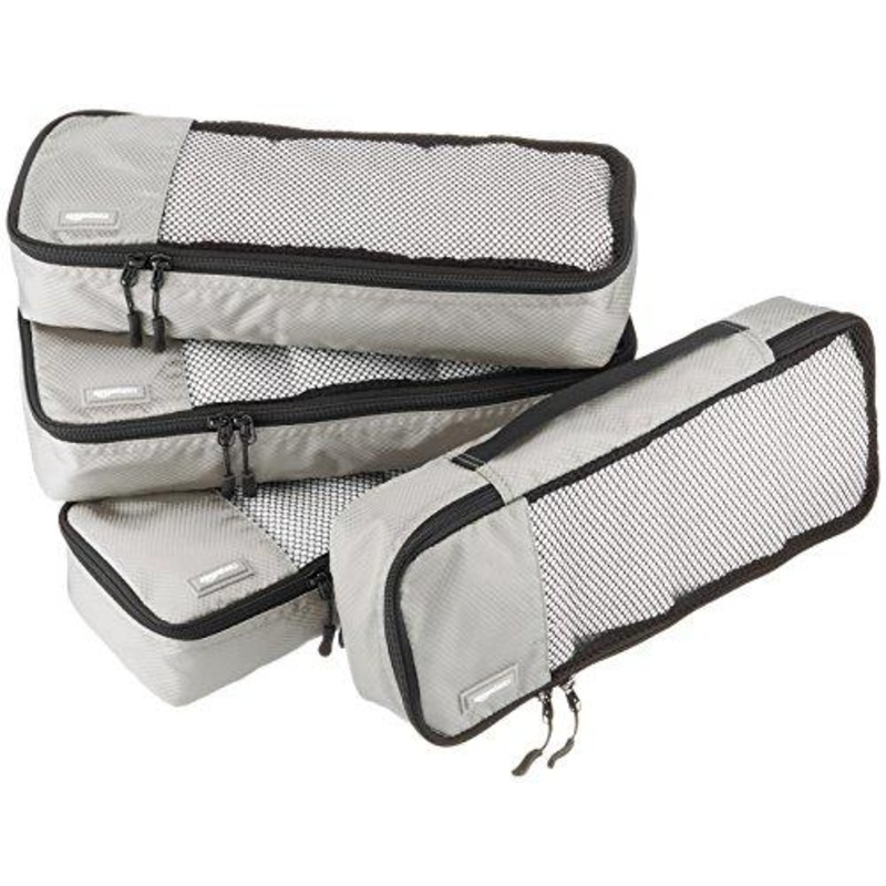 Amazonbasics 4-Piece Packing Cube Set - Slim, Gray
