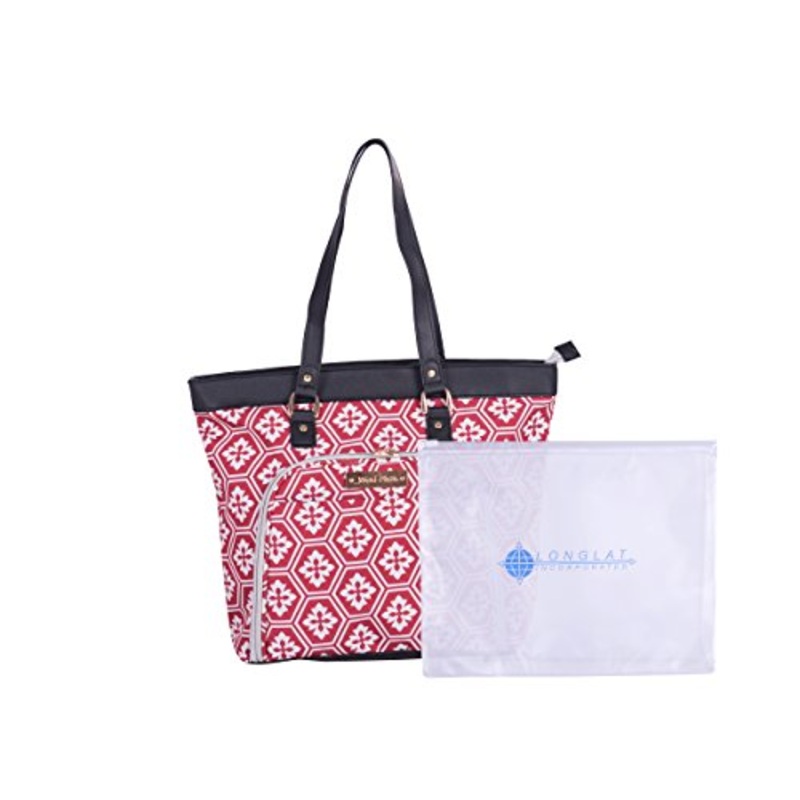 Jenni Chan Adra 2-Piece Set 18" Computer Tote + 311 Bag Laptop, Red One Size