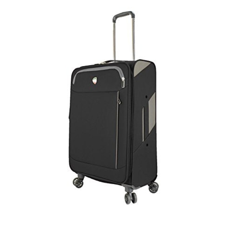 Mia Toro M1133-24In-Blk Italy Viareggio Softside 24 Inch Spinner, Black