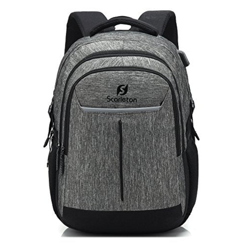 Scarleton Classic Water Resistant Backpack H20430301 - Grey/Black