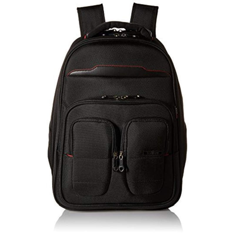 Travelers Polo & Racquet Club Flex-File 19" Checkpoint-Friendly Laptop Backpack, Black