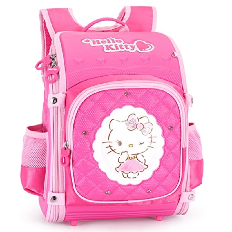 Yournelo Girl'S Cartoon Lovely Hello Kitty Rucksack School Backpack Bookbag (B Rose)