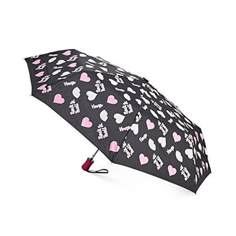 Betsey Johnson Xox Women'S Rock And Troll Color Changing Umbrella, Black