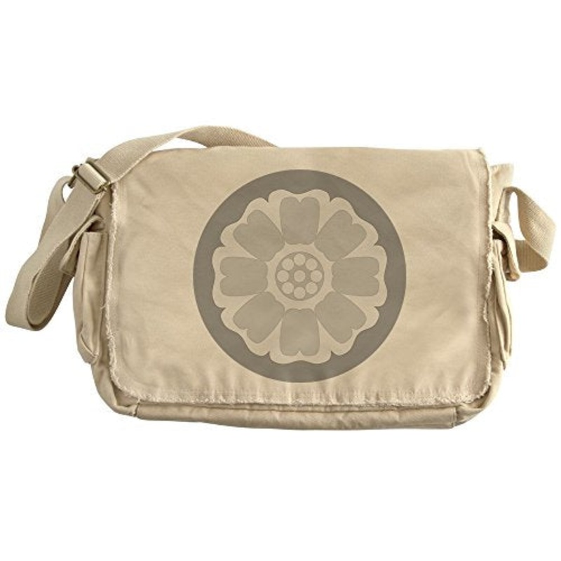 Cafepress - White Lotus Tile - Unique Messenger Bag, Canvas Courier Bag