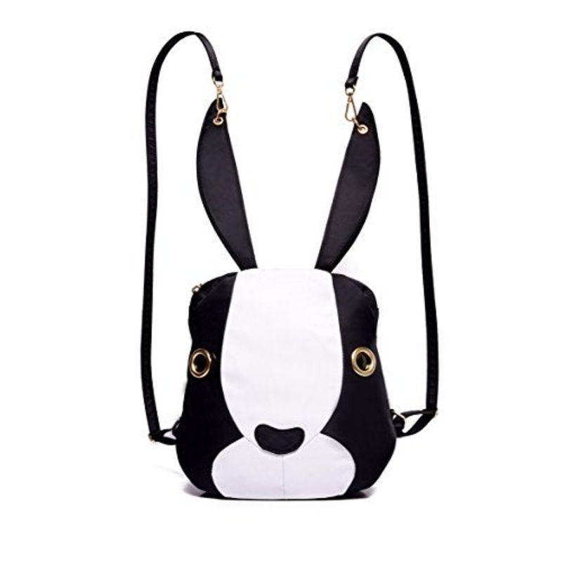 Mojing Cute Bunny Backpack Purse For Girls,Cartoon Rabbit Schoolbag Daypack(White)