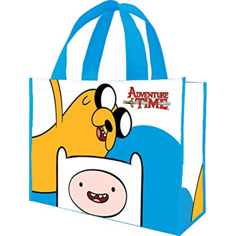 Vandor 13173 14 By 4 By 15-Inch Adventure Time Recycled Shopper Tote Bag, Large, Multicolored