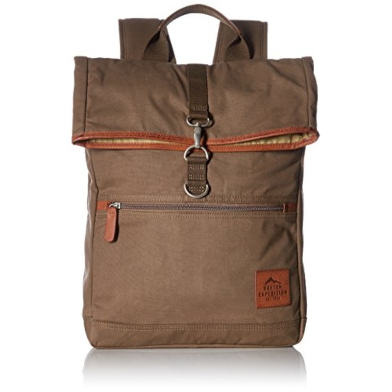 Buxton Men'S Expedition Ii Huntington Gear Fold-Over Canvas Backpack, Olive