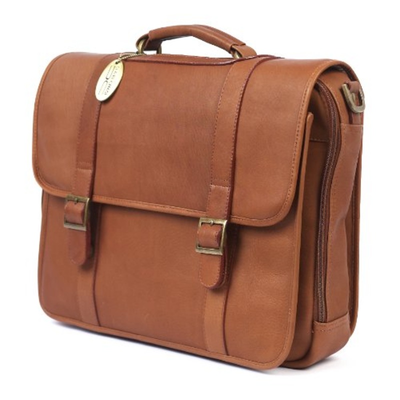 Claire Chase Porthole Computer Briefcase, Saddle, One Size