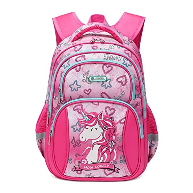 Kids Unicorn Backpack for Girls Elementary Kindergarten Preschool School Bag 16 Multifunctional Cute Large Capacity