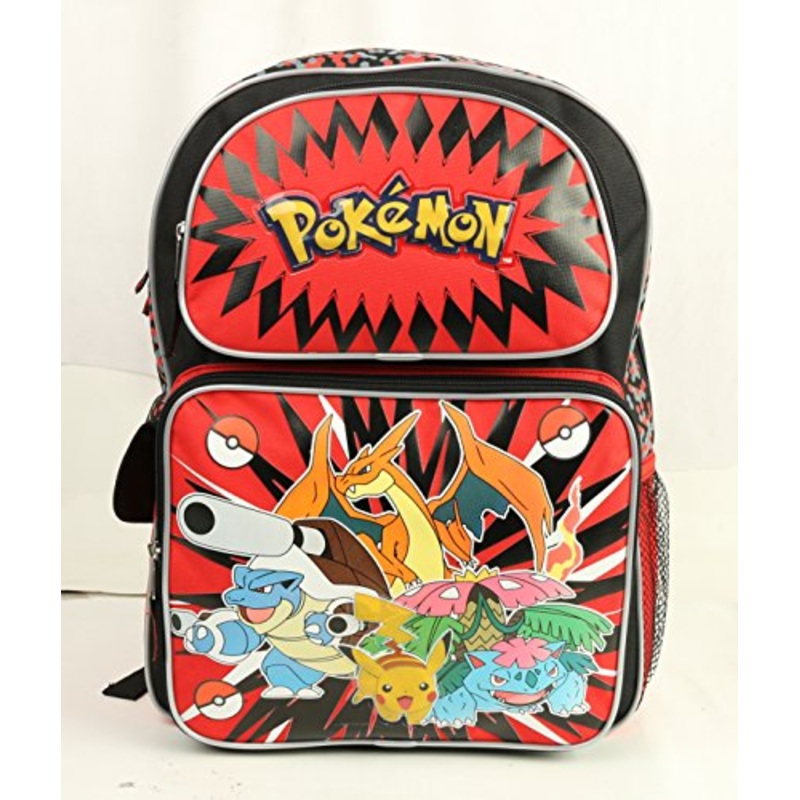 Pokemon Pikachu 16" Large Backpack For Boys Girls Kids School Bag