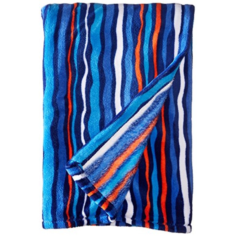 Vera Bradley Throw Blanket, Cobalt Stripe
